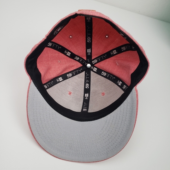 New Era 59Fifty Los Angeles Angels Classic Fitted Hat Red Heather Size 7 1/8 - Picture 12 of 15